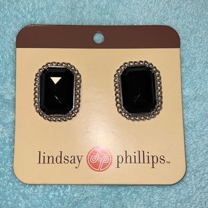 Lindsay Phillips Switch Flops “Daria” Black & Silver Tone Brand New
